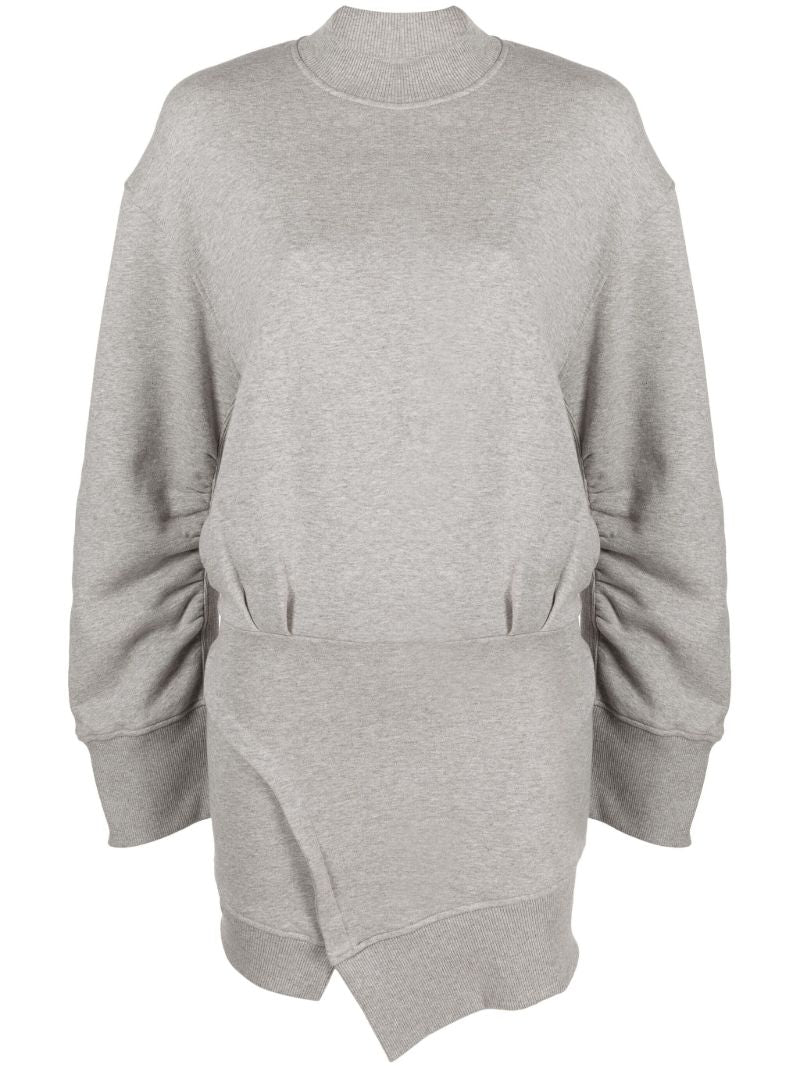 Grey Cotton Mini Dress