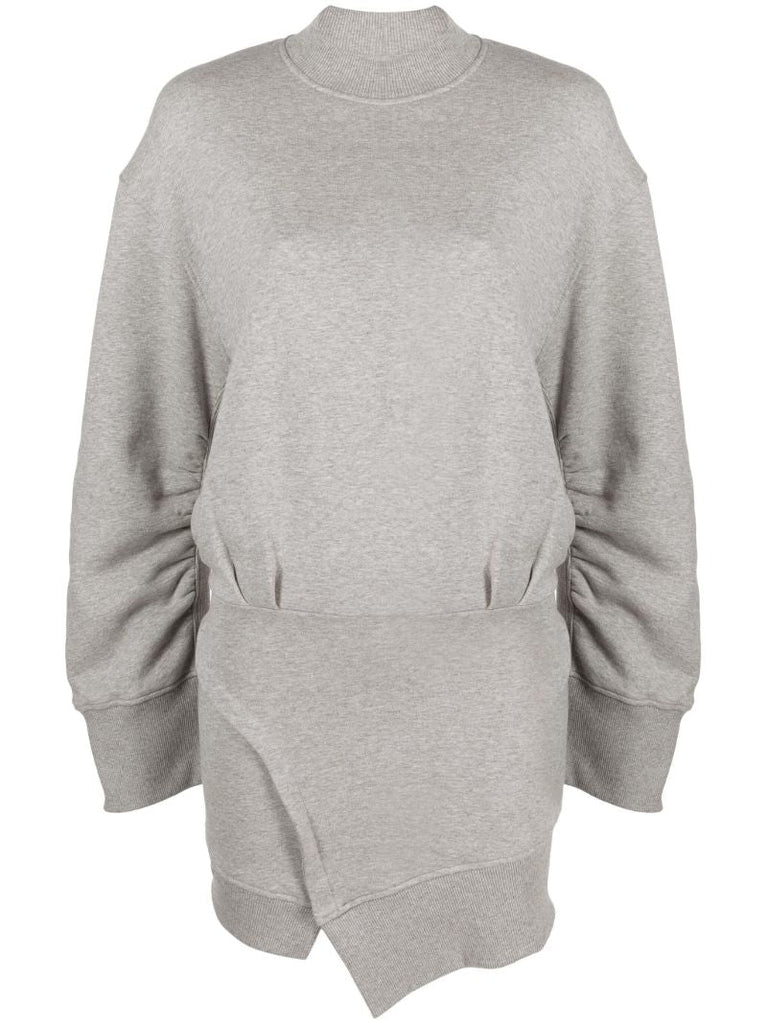 Grey Cotton Mini Dress