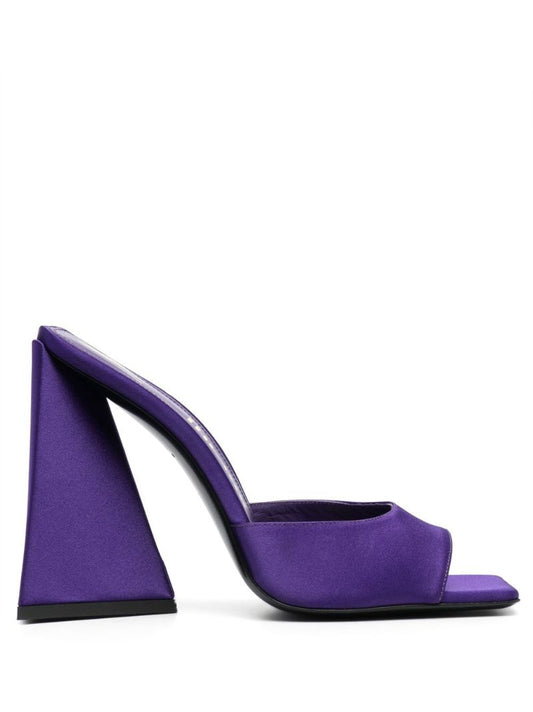 Purple Devon 115 Satin Mules