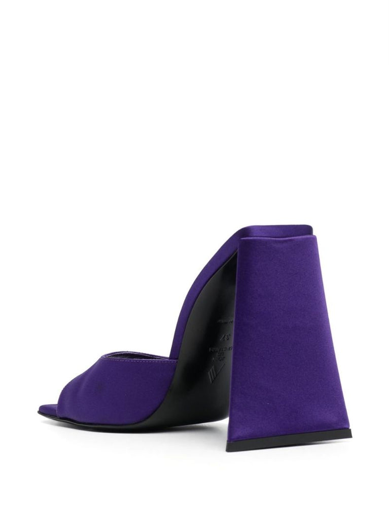 Purple Devon 115 Satin Mules