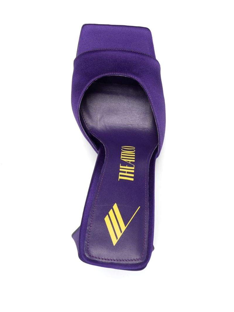 Purple Devon 115 Satin Mules
