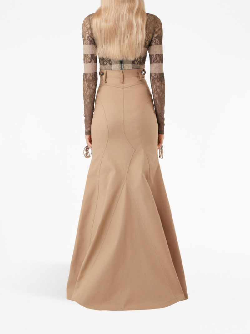 Brown House Check Lace Bodysuit