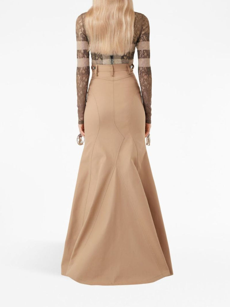 Brown House Check Lace Bodysuit