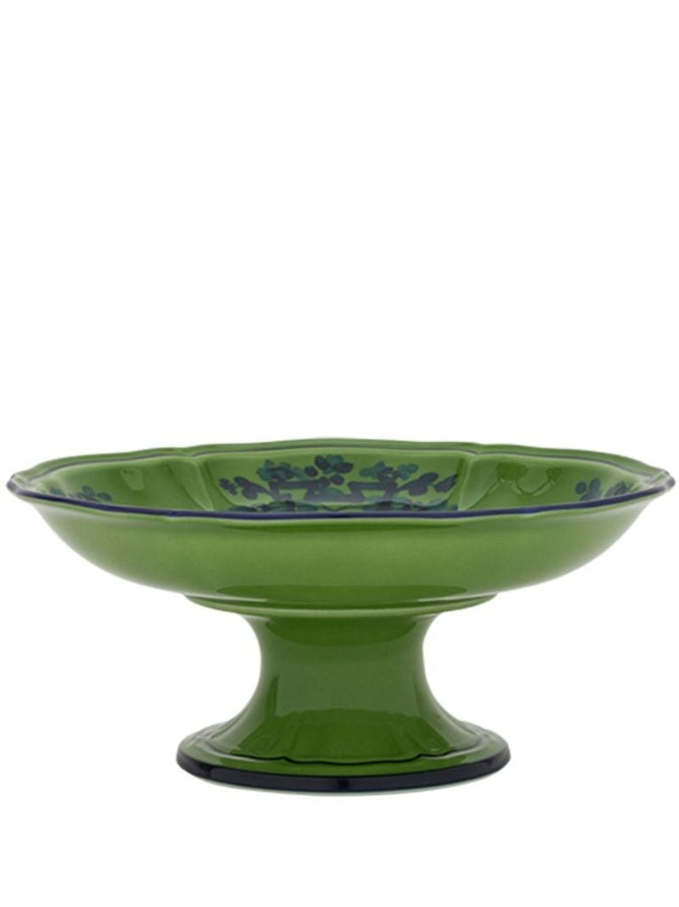 Green Oriente Italiano Porcelain Fruit Stand