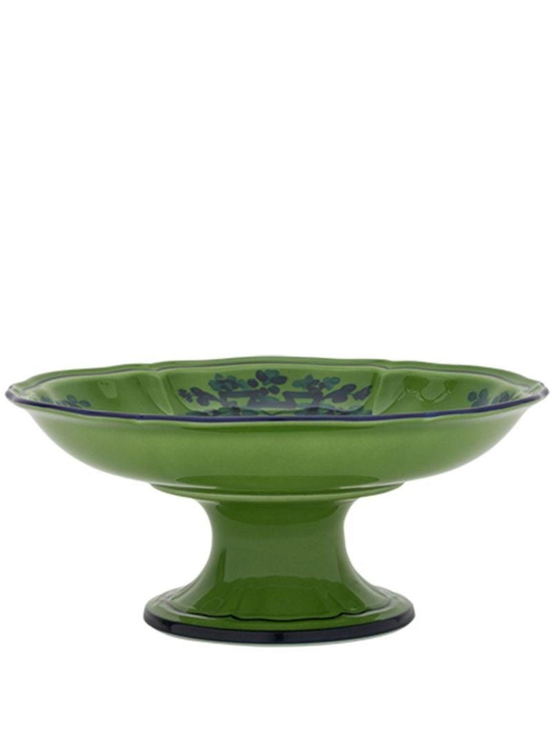 Green Oriente Italiano Porcelain Fruit Stand