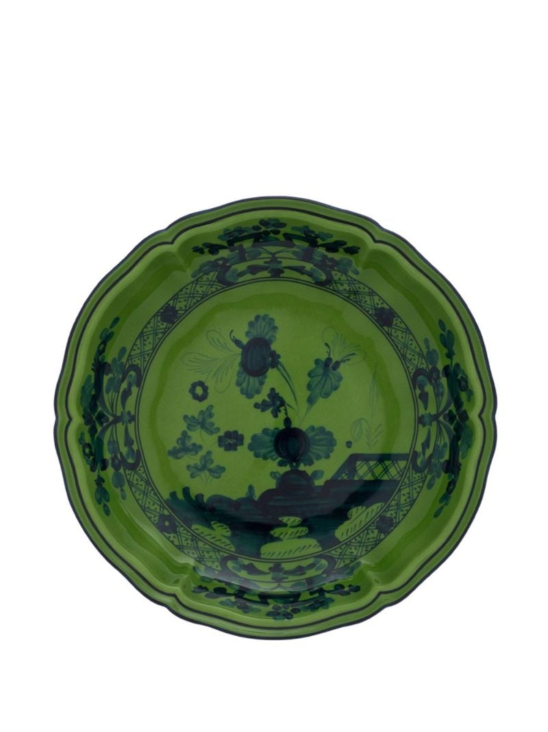 Green Oriente Italiano Porcelain Fruit Stand