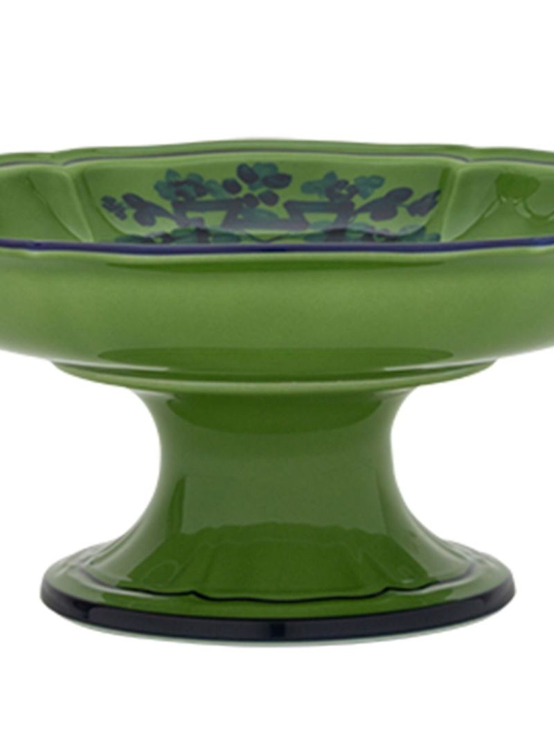 Green Oriente Italiano Porcelain Fruit Stand