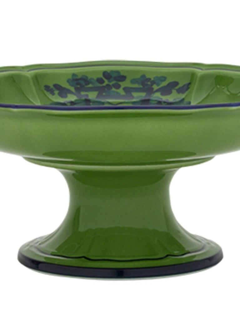 Green Oriente Italiano Porcelain Fruit Stand