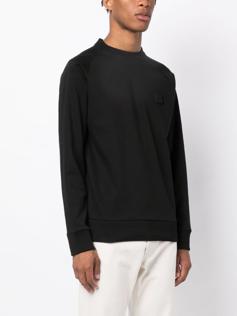 Black Logo-patch Sweatshirt