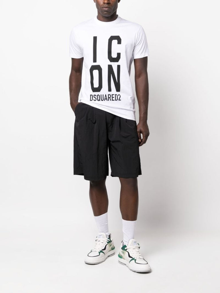 White Icon Logo Print T-shirt