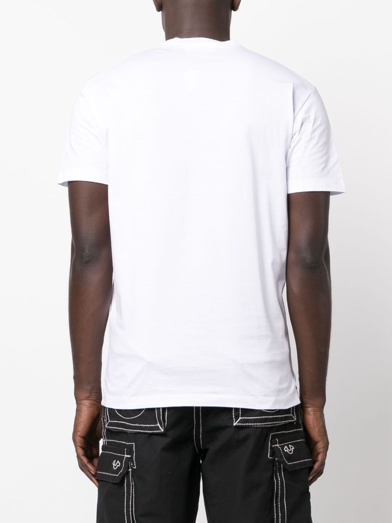 White Glitter Logo Print T-shirt