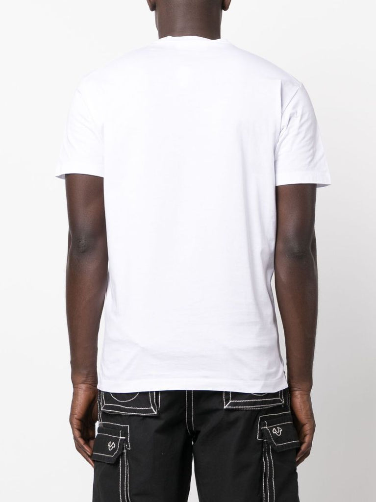 White Glitter Logo Print T-shirt