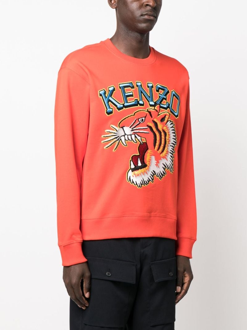Red Varsity Jungle Embroidered Sweatshirt