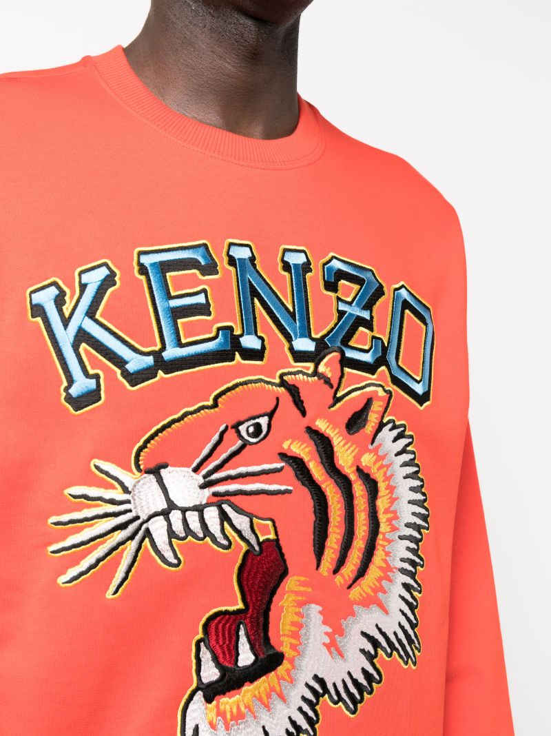 Red Varsity Jungle Embroidered Sweatshirt
