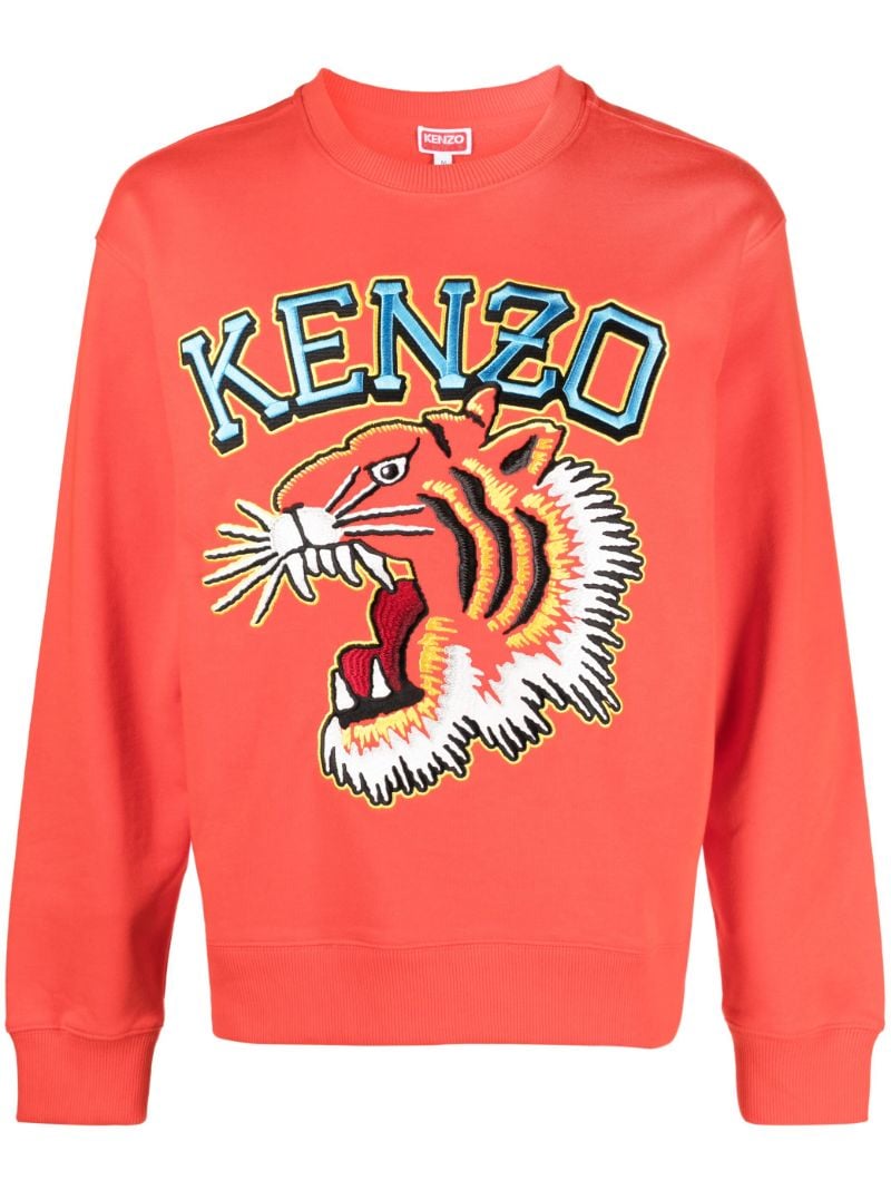 Red Varsity Jungle Embroidered Sweatshirt