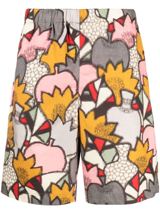 Grey Camo Elasticated Shorts