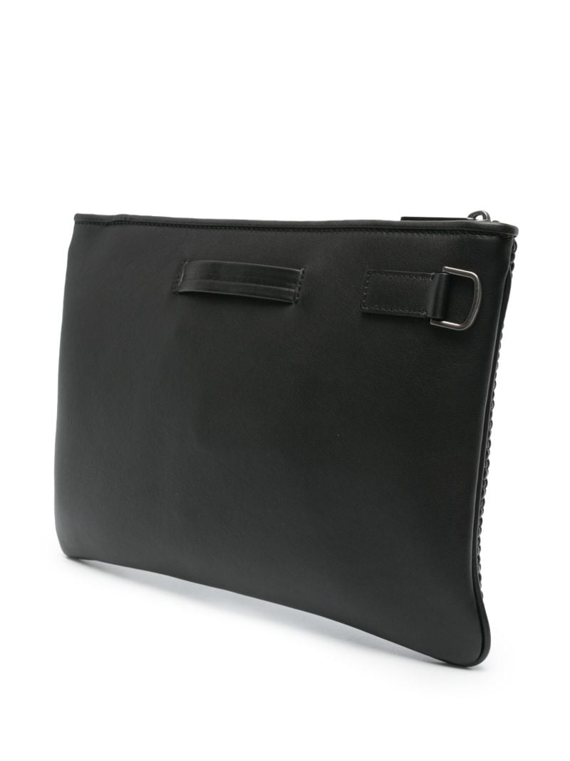 Black Leather Clutch Bag