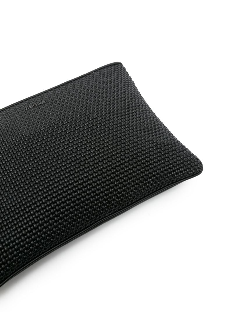 Black Leather Clutch Bag