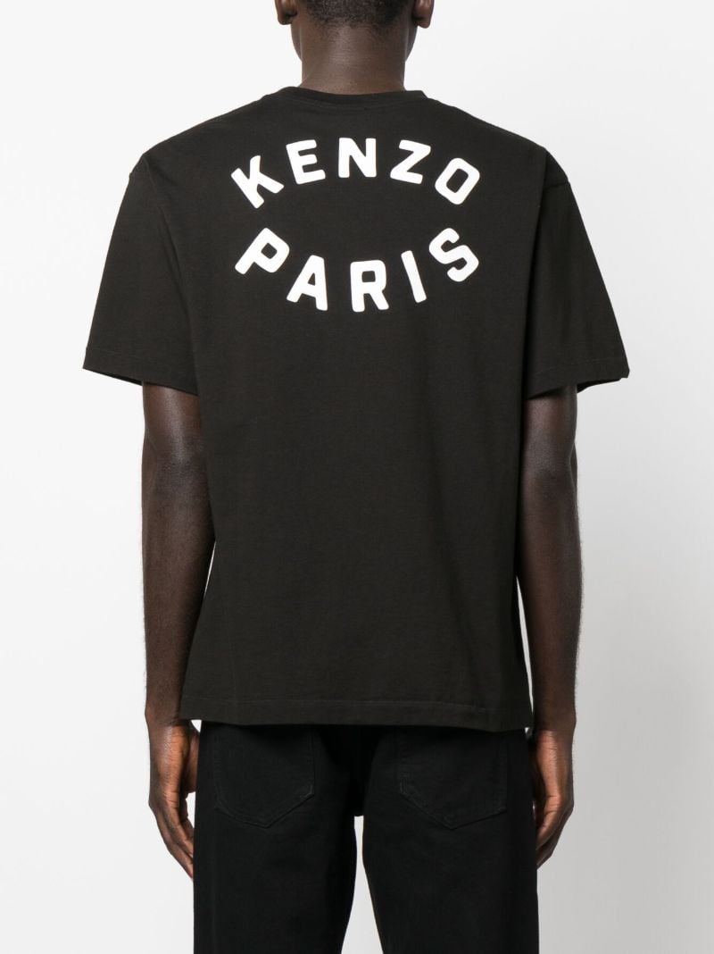 Black Target Print Cotton T-shirt