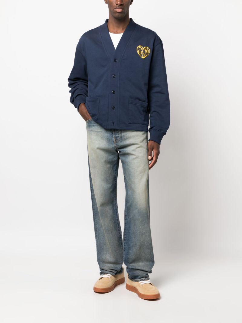 Blue Asagao Straight-leg Jeans