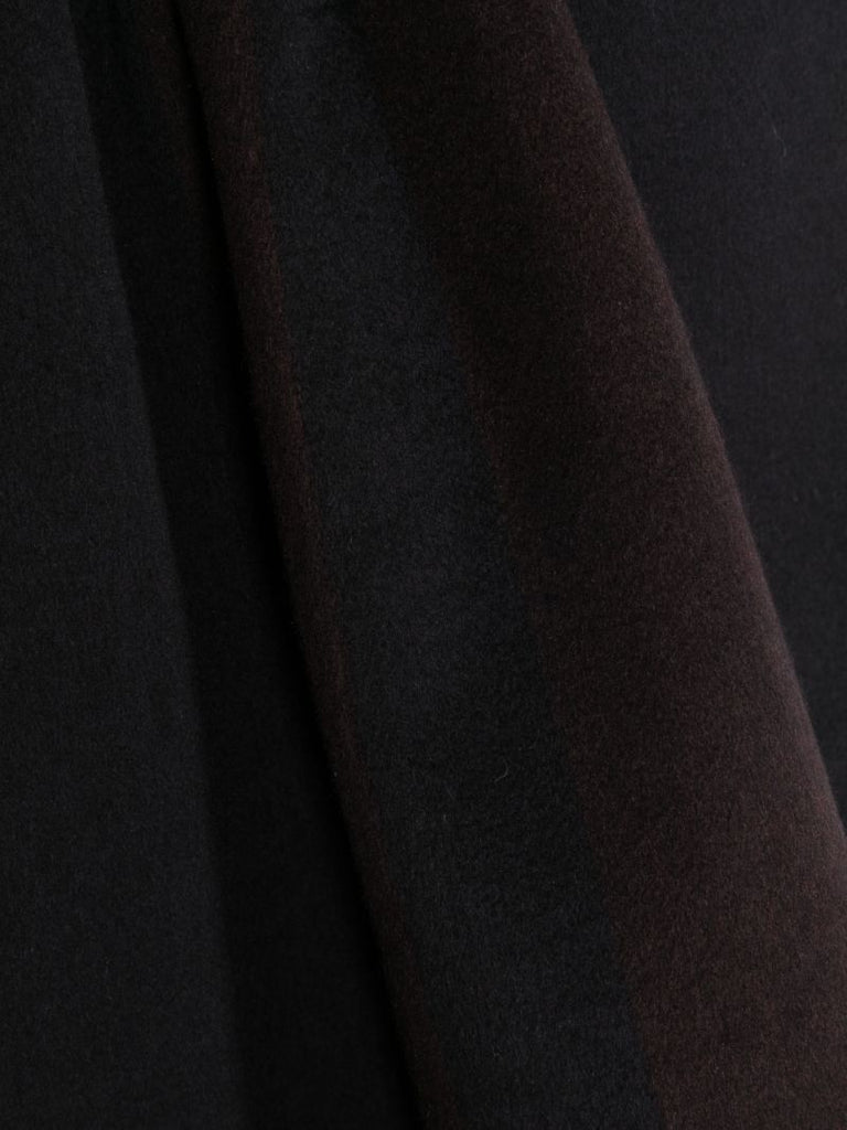 Black Silk Fringe-detail Scarf