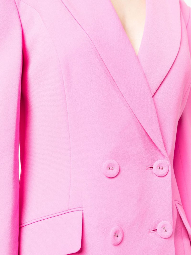 Pink Open-back Blazer Dress