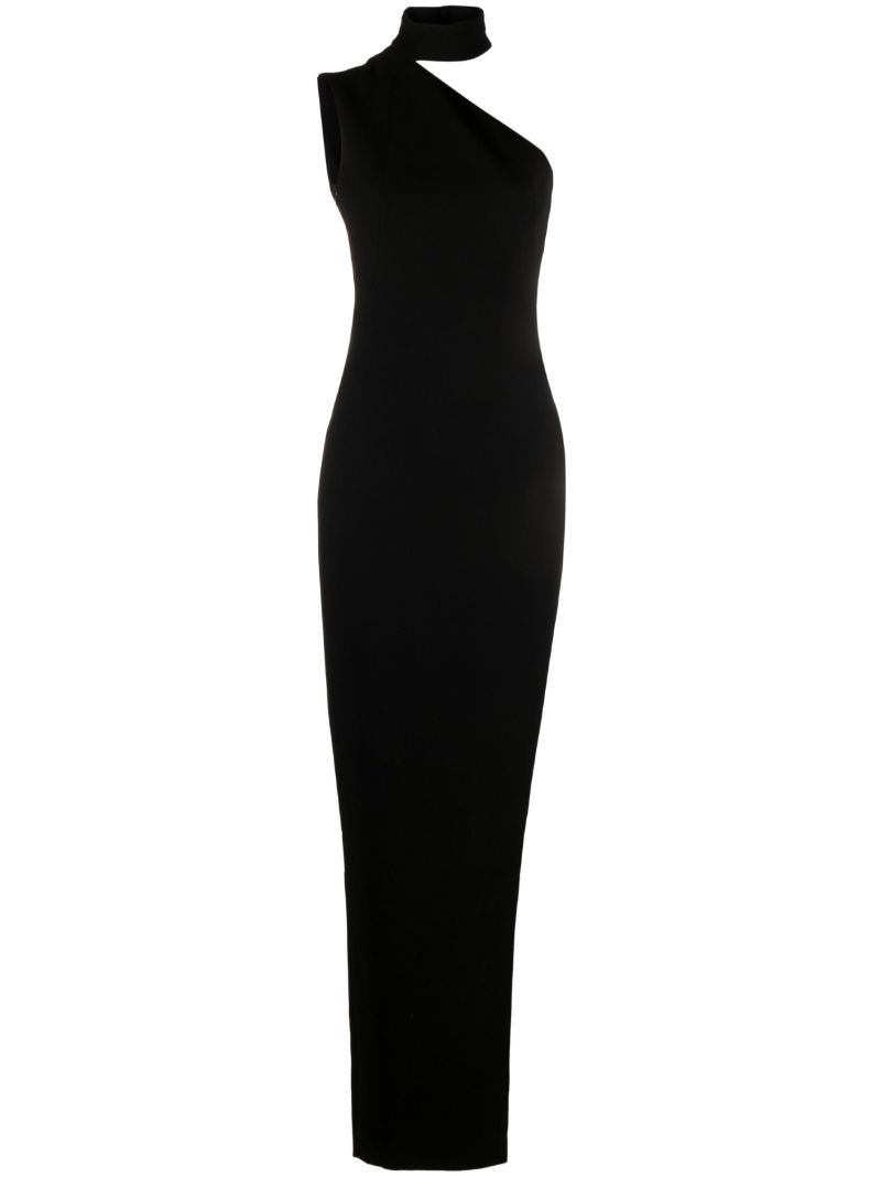 Black One-shoulder Maxi Dress