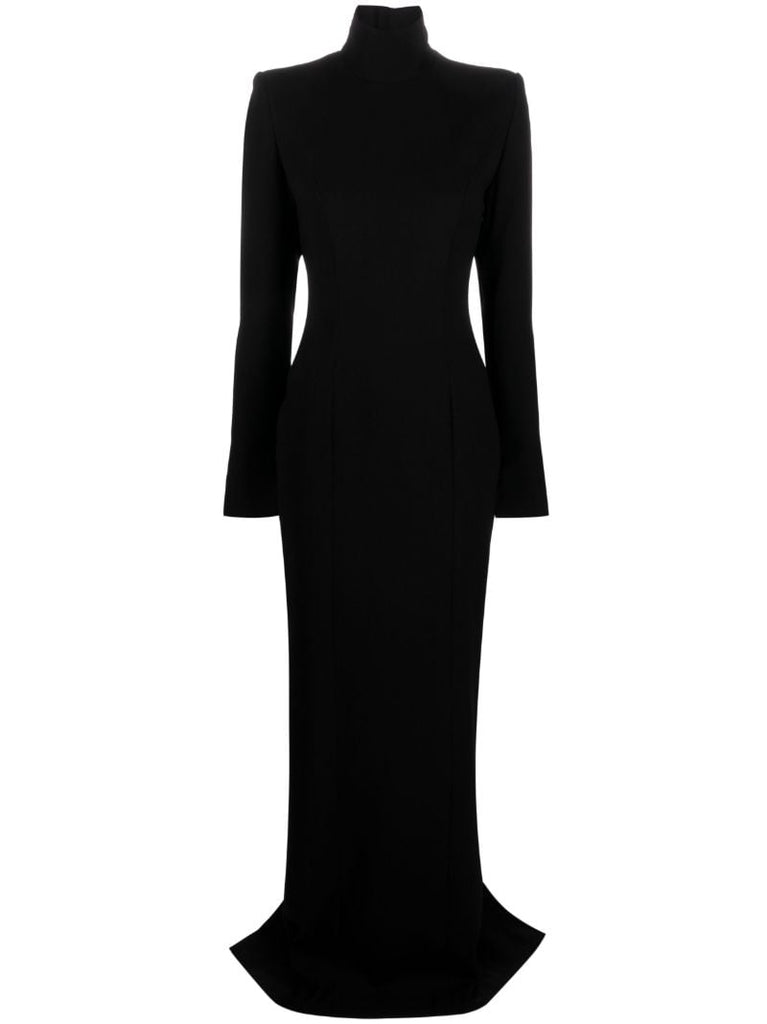 Black Open-back Gown