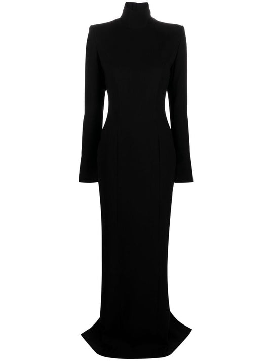 Black Open-back Gown