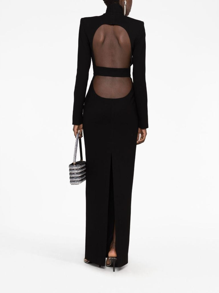 Black Open-back Gown