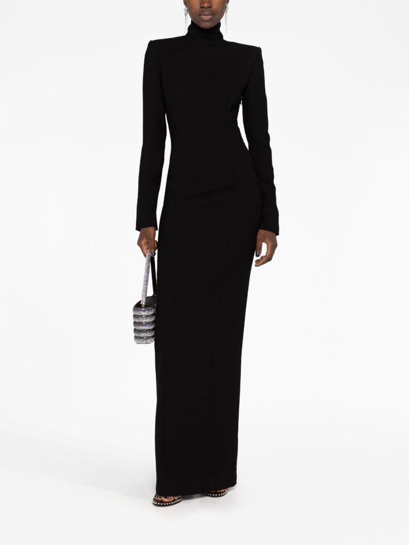 Black Open-back Gown