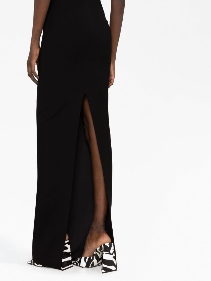 Black Cut-out Strapless Maxi Dress