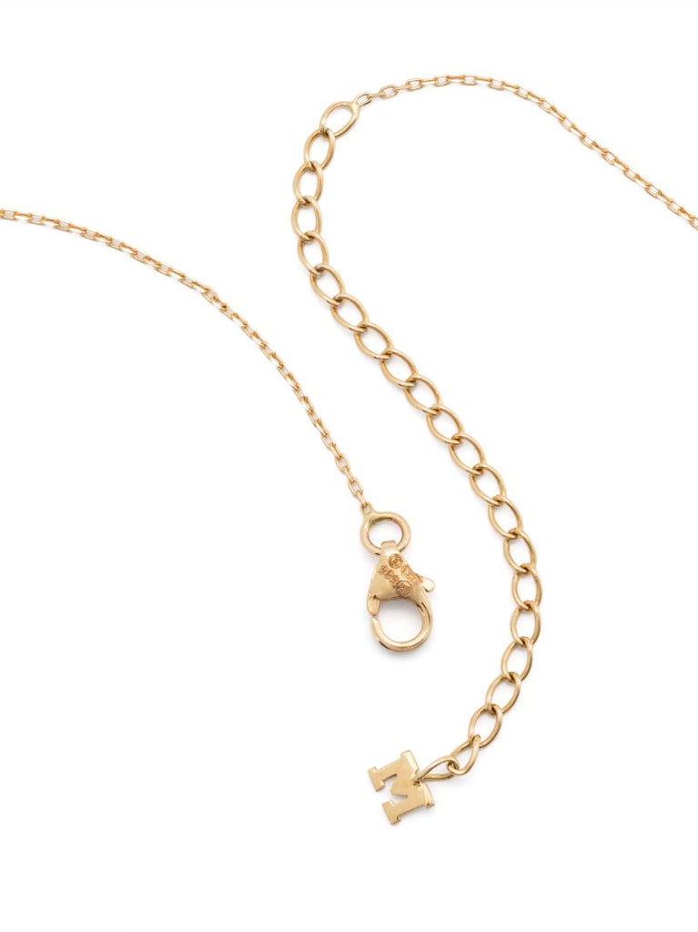 14k Yellow Gold Pearl and Diamond Necklace