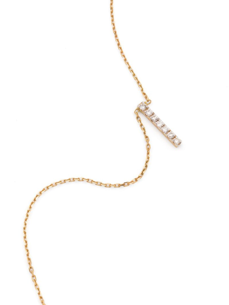 14k Yellow Gold La Barre Small Diamond Necklace