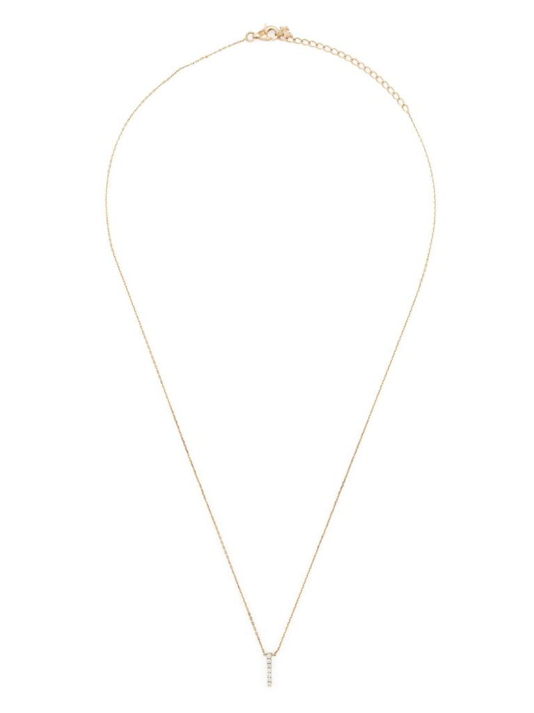 14k Yellow Gold La Barre Small Diamond Necklace