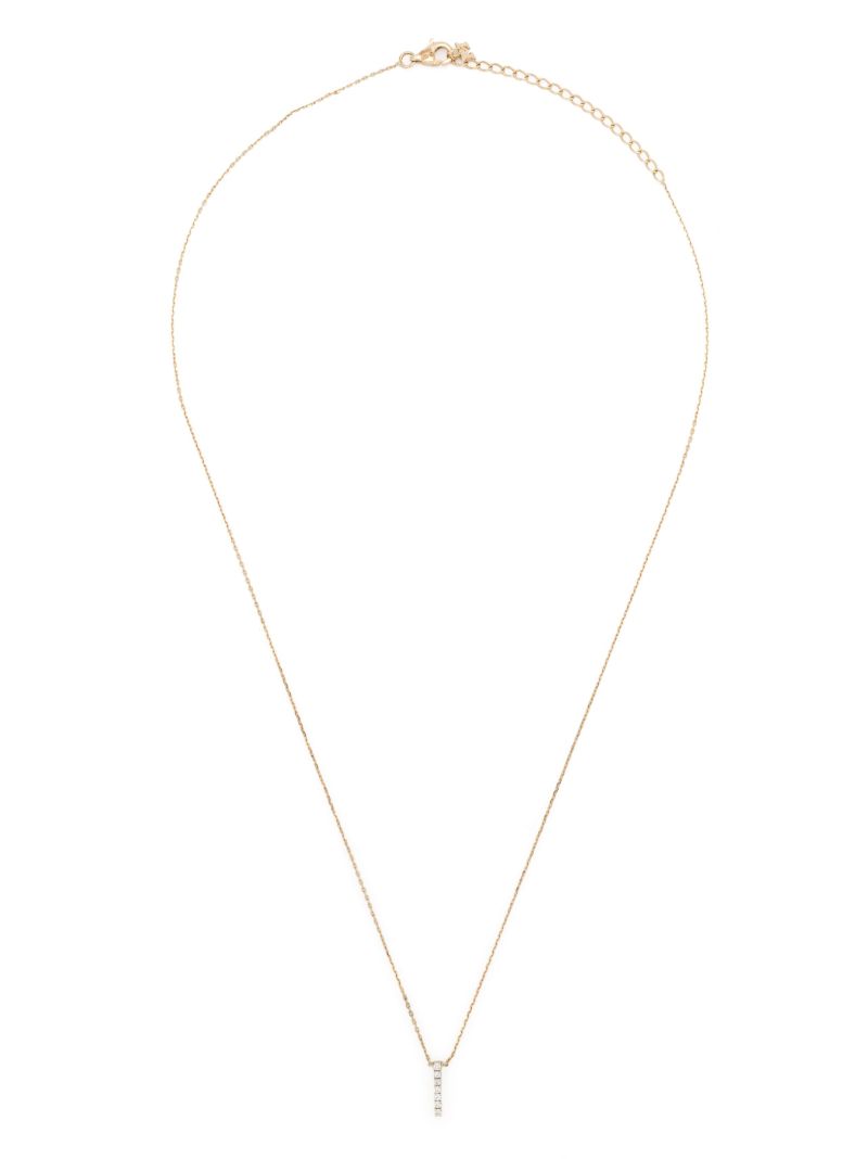 14k Yellow Gold La Barre Small Diamond Necklace