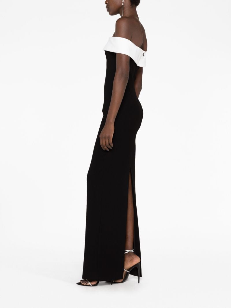 Black Off-shoulder Maxi Dress