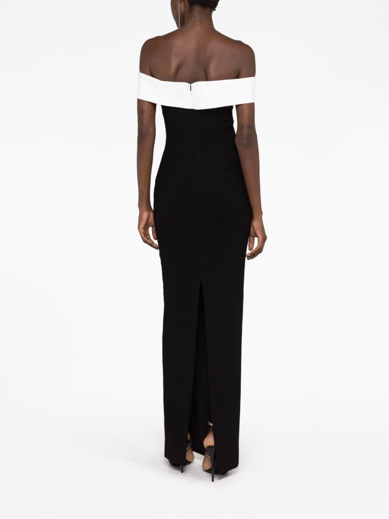 Black Off-shoulder Maxi Dress