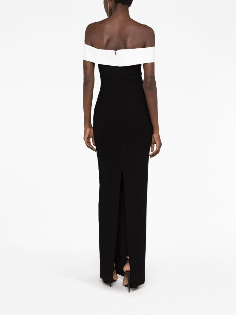 Black Off-shoulder Maxi Dress