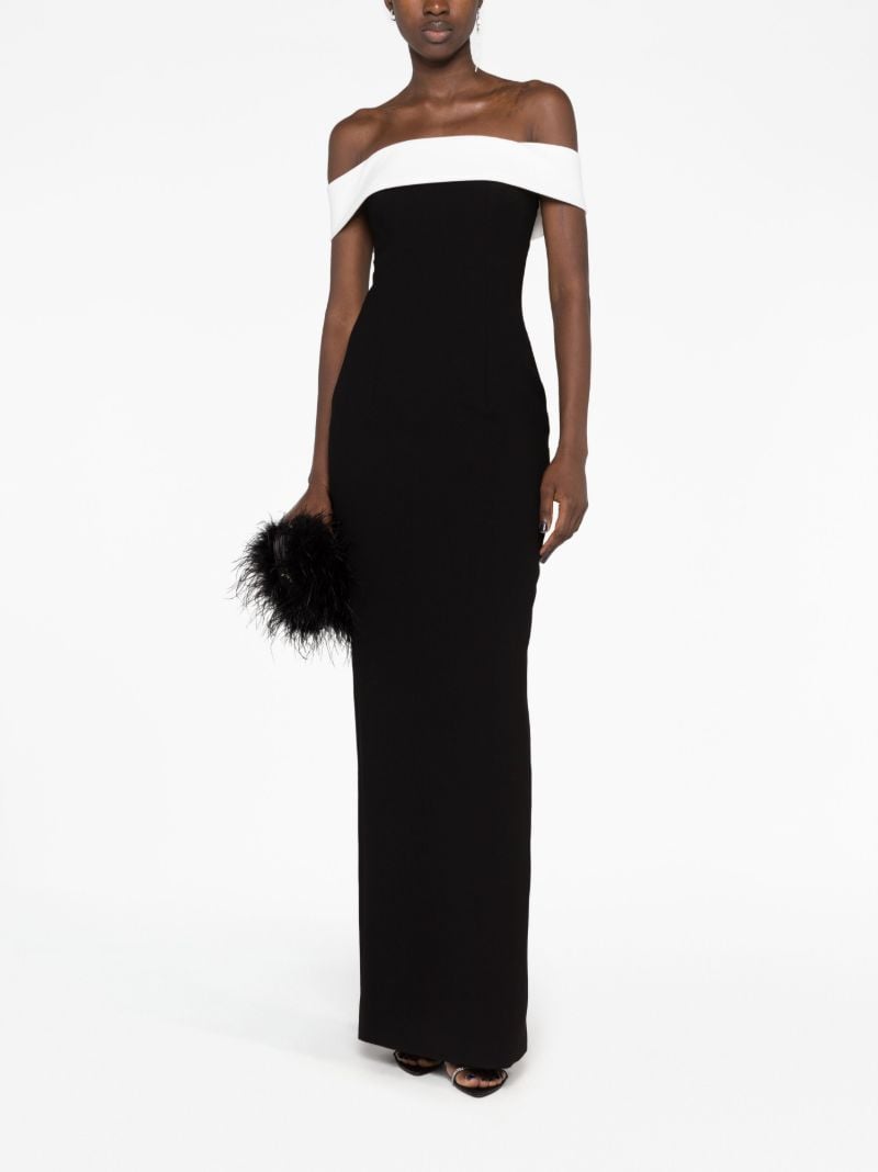 Black Off-shoulder Maxi Dress
