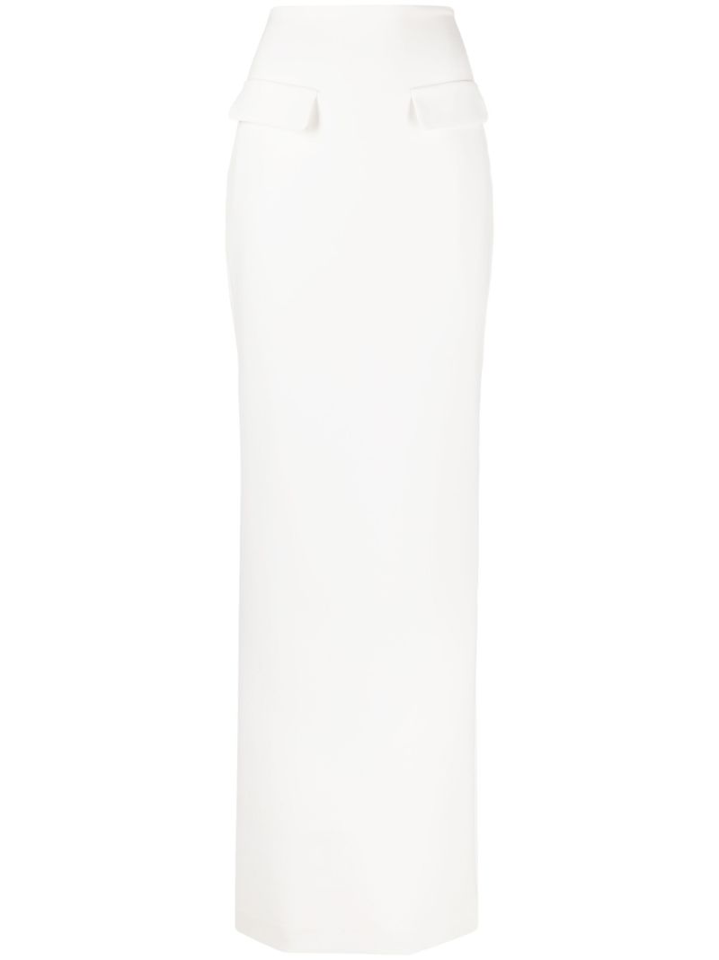 White High-waist Maxi Pencil Skirt