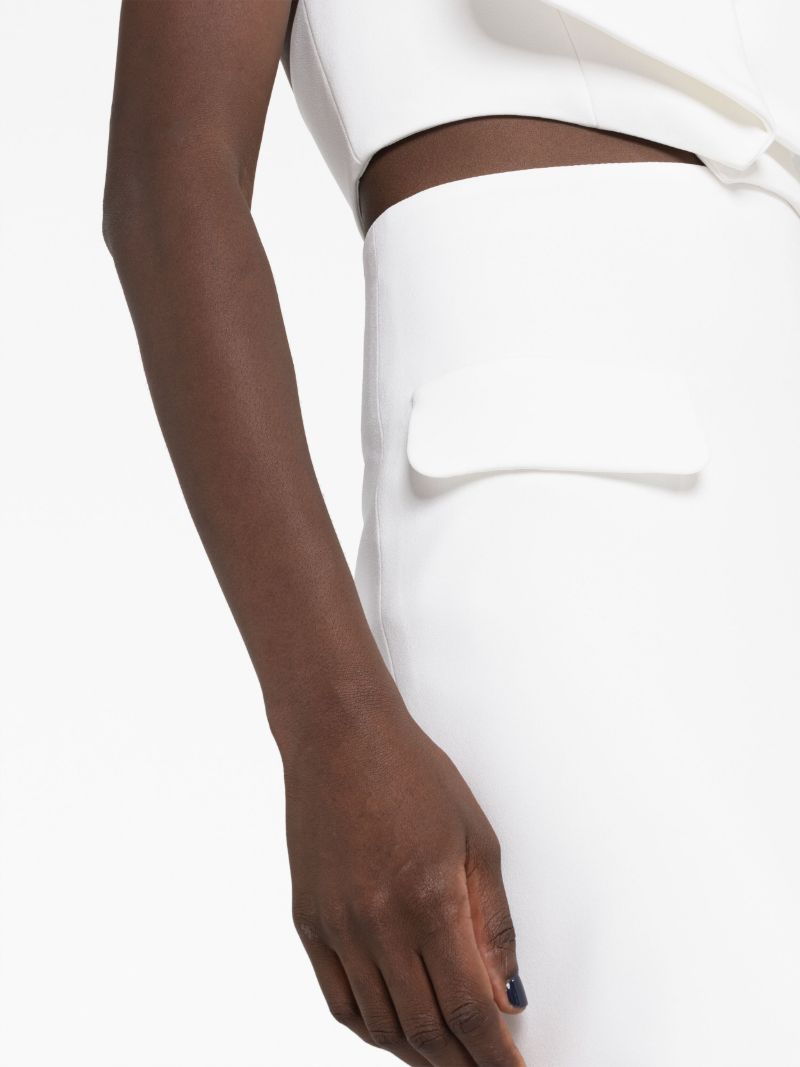 White High-waist Maxi Pencil Skirt