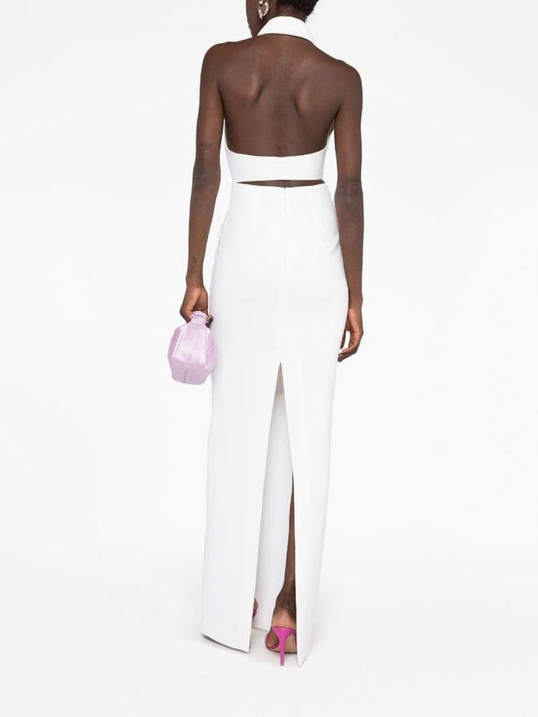 White High-waist Maxi Pencil Skirt