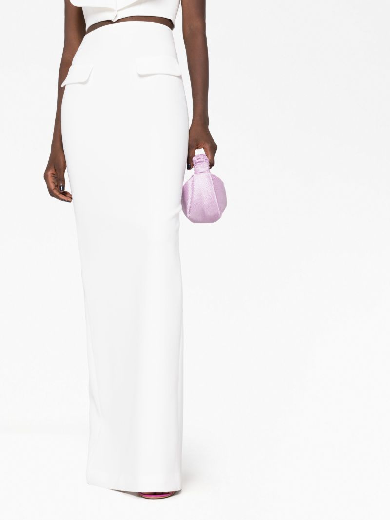 White High-waist Maxi Pencil Skirt