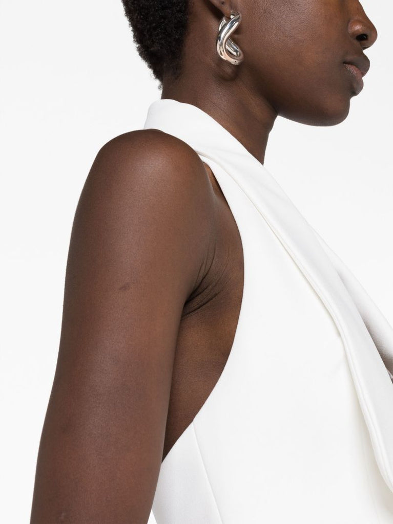 White Halterneck Crop Top