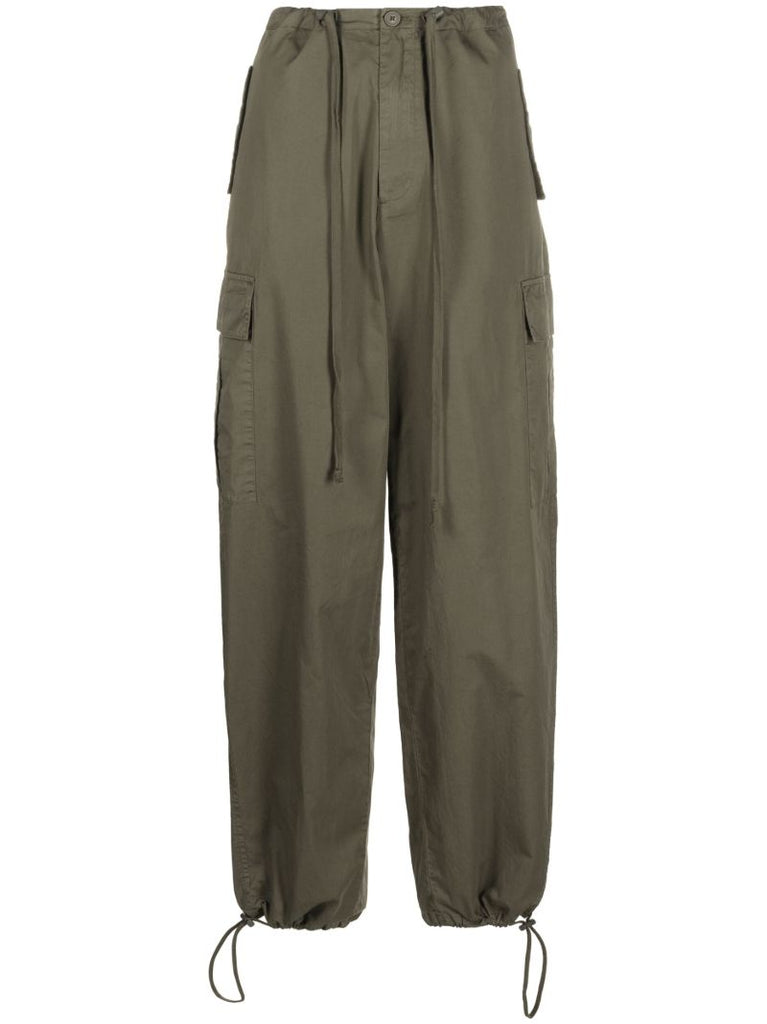 Green Parachute Cargo Trousers
