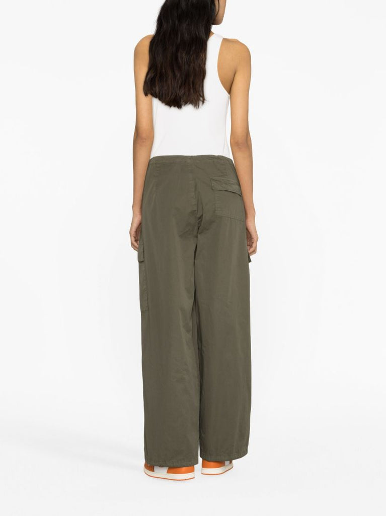 Green Parachute Cargo Trousers