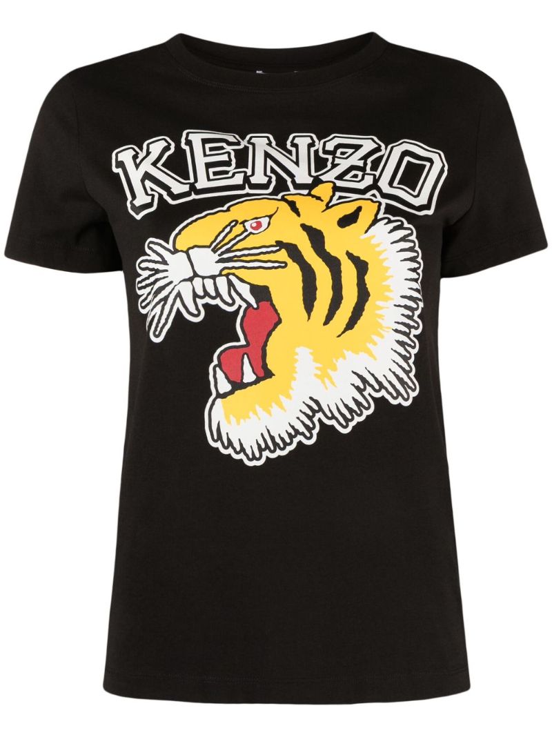 Black Tiger Varsity Print T-shirt