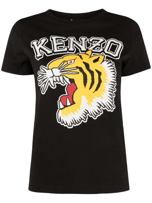 Black Tiger Varsity Print T-shirt