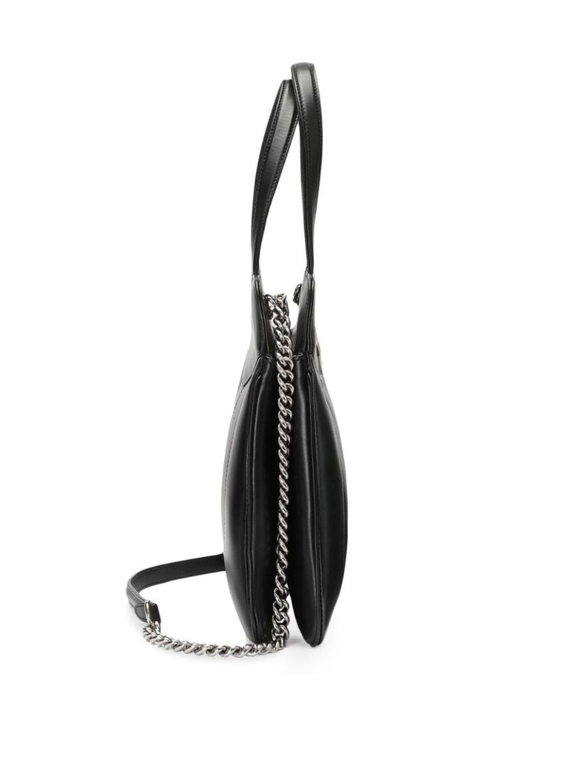 Black Petite Gg Small Leather Tote Bag